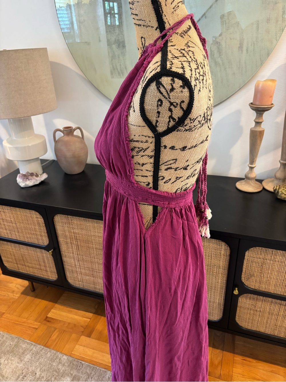Free People Deep Magenta Halter Maxi Dress - Picture 4 of 7